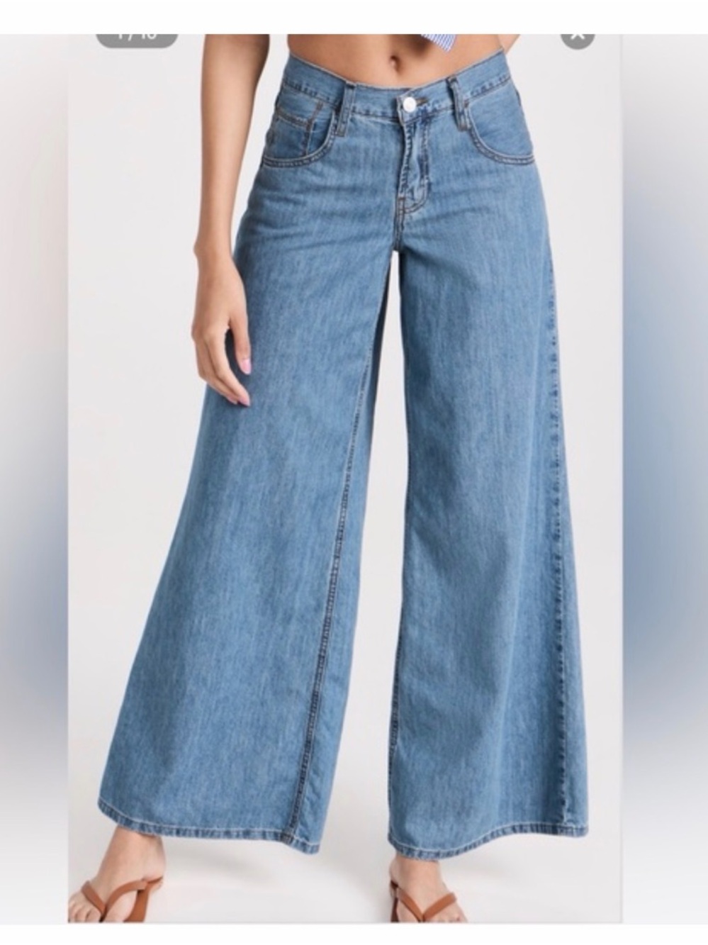 FRAME Wide Leg Blue Women's Jeans